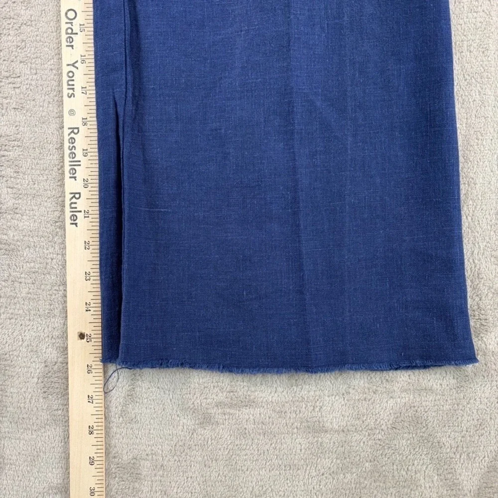 Reformation‎ Wide Leg 100% Linen Pants Blue Women 0 Resortwear Vacation Luxury